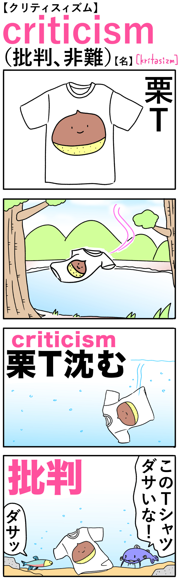criticism（批判）の語呂合わせ英単語