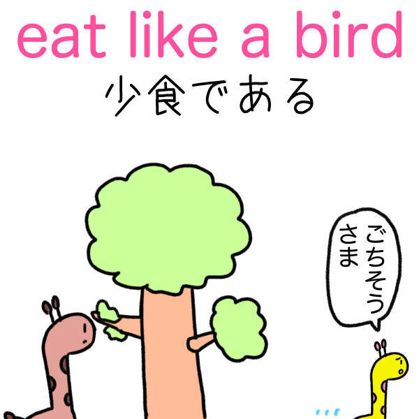 eat like a bird　意味　少食である