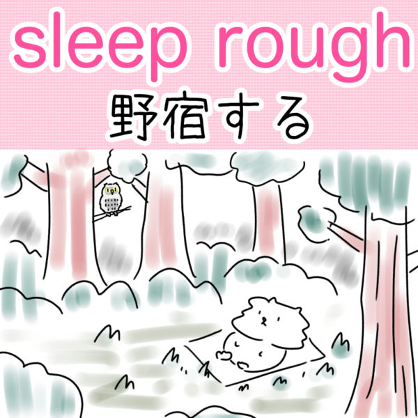 sleep rough（野宿する）の覚え方