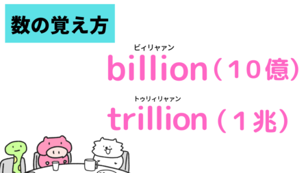 【英語の数】１０億と１兆の覚え方
